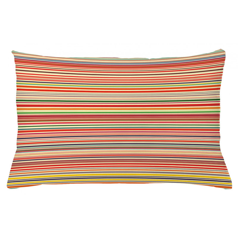 Housse de coussin lombaire à rayures intérieur/extérieur, 16 po x 26 po