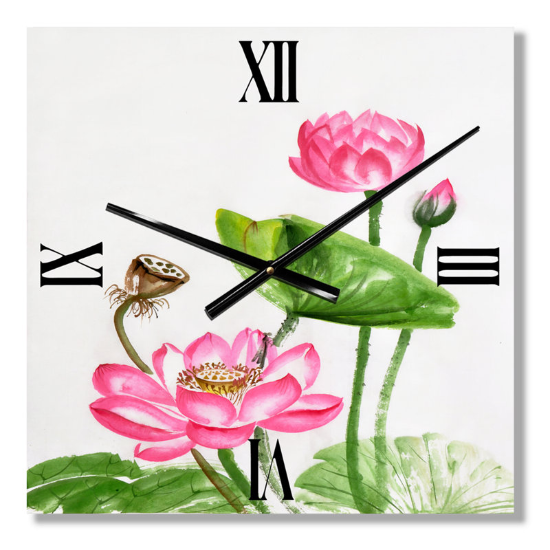 Horloge murale Lotus in the Pond III, Petit