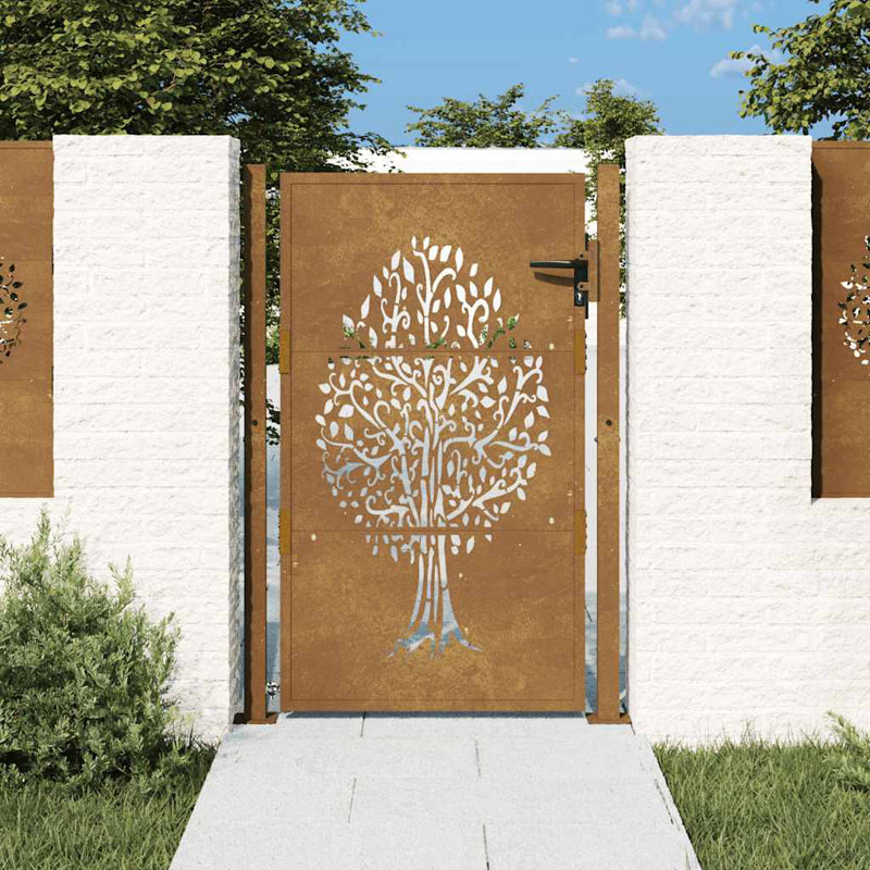 Arbre de jardin vidaXL 105 x 155 cm en acier Corten, 3,4 pi x 3,4 pi
