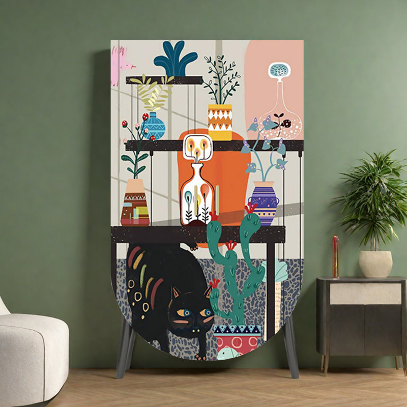 Modern Abstraction Double-Door Wardrobe