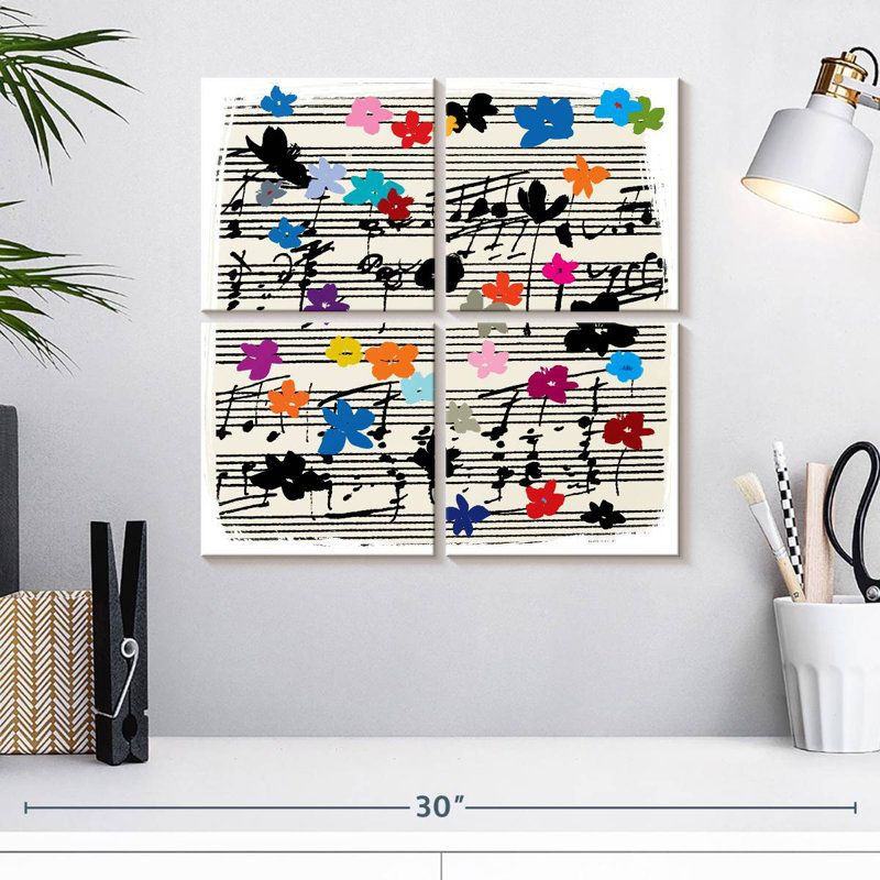 Notes de musique, H 18 po x l 18 po