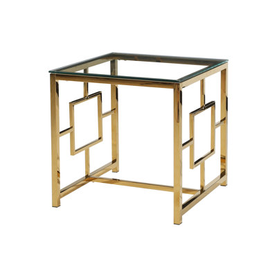 Wetherbee 22" Glass Top End Table 