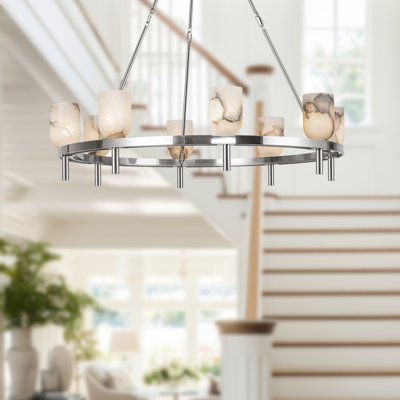 Lucian 8 - Light Wagon Wheel Chandelier