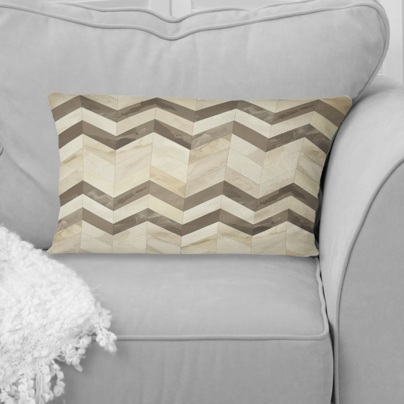 Coussin Beige Chevron Dreams II - Modern