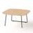 Modern Coffee Table - Minimalist Oak Veneer Top with Carbon Steel Legs, Small Space Living Room & Apartment Essential, Internet Famous Home Decor-915340762