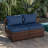 2-Person Armless Outdoor Seating Group With Cushion-1331578626