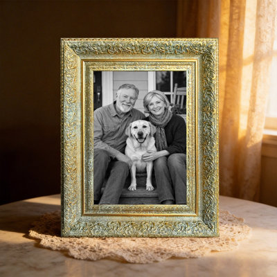 8" x 10" Antique Gold 3 PCS Photo Frame for Bedroom Decor Picture Frame