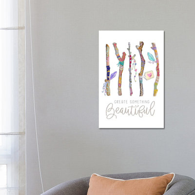 Create Something Beautiful: Boho Twigs by Stephanie Corfee - Wrapped Canvas Gallery-Wrapped Canvas Giclée