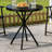 3-Piece Folding Bistro Set With Round Tempered Glass Table,2-Person Metal Outdoor Patio Dining Set-886878242