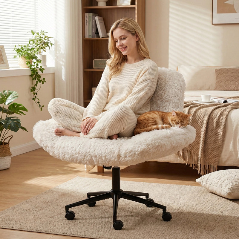 Chaise de bureau ergonomique avec accoudoirs réglables et fonction d'inclinaison