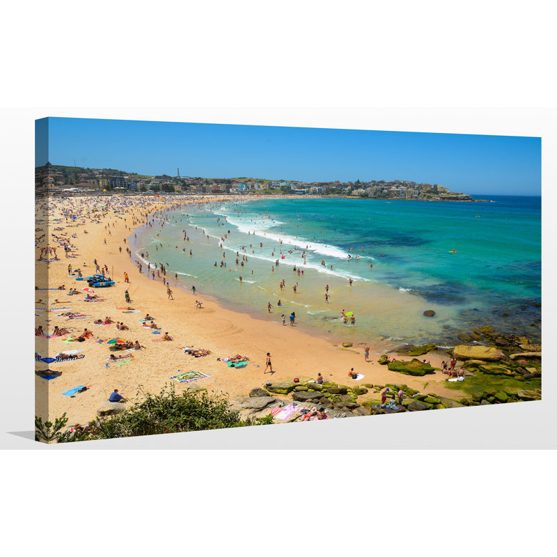 « bondi beach, nsw », reproduction de photo sur toile tendue, H 18 po x l 30 po x P 1 po