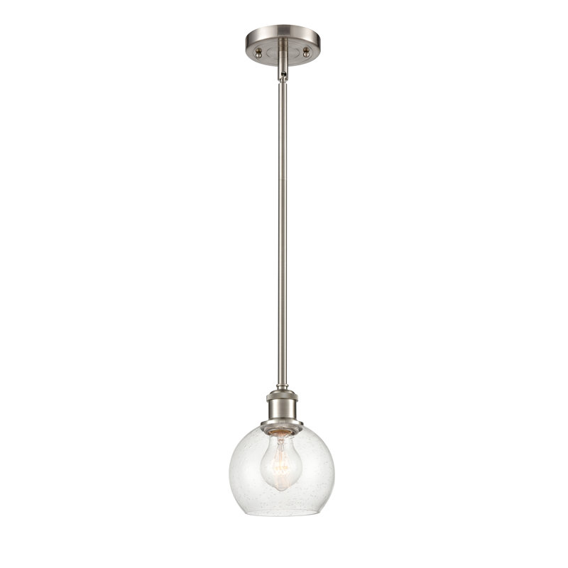 Luminaire suspendu sphère 1 lumière Cindi, Ampoule non incluse, Nickel satiné brossé