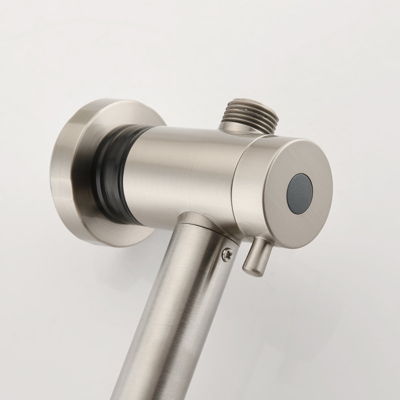 Tête de douche à pluie murale 5 pouces avec douche à main multifonction Topcraft, Nickel brossé