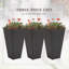 Ensemble de 3 pots à fleurs de 28 po de hauteur avec trou de drainage Outsunny-129514988