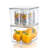 Sorbus 2 Pack Medium Clear Kitchen and Fridge Storage Bins with Handles and Lids