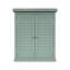 Glancy Two Shutter Doors Removable Wooden Corner Wall Cabinet-1462462044