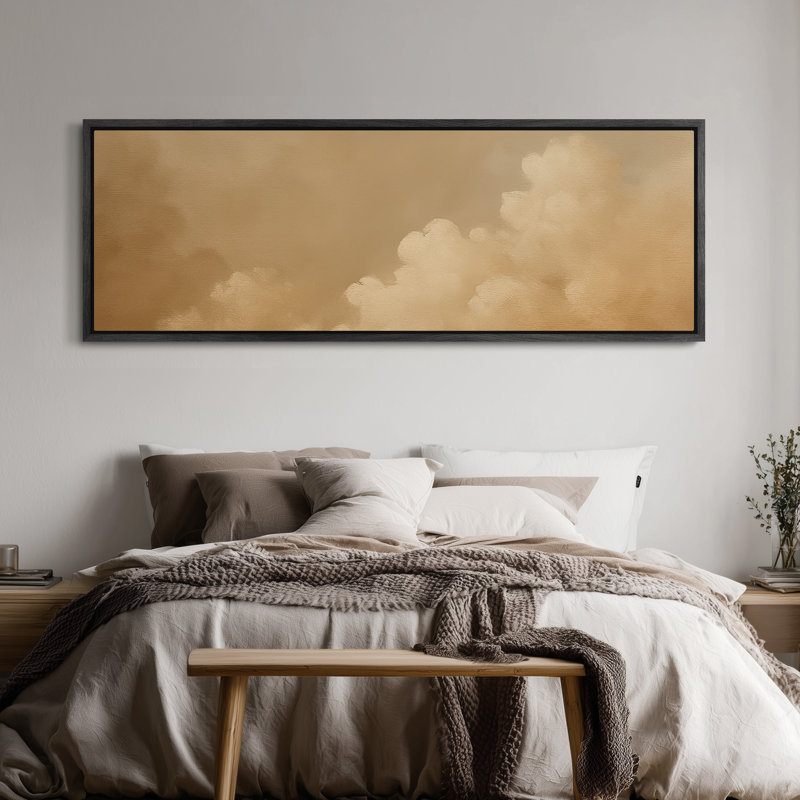 Très grand art mural rétro encadré pour art classique, H 20 po x l 60 po, Noir