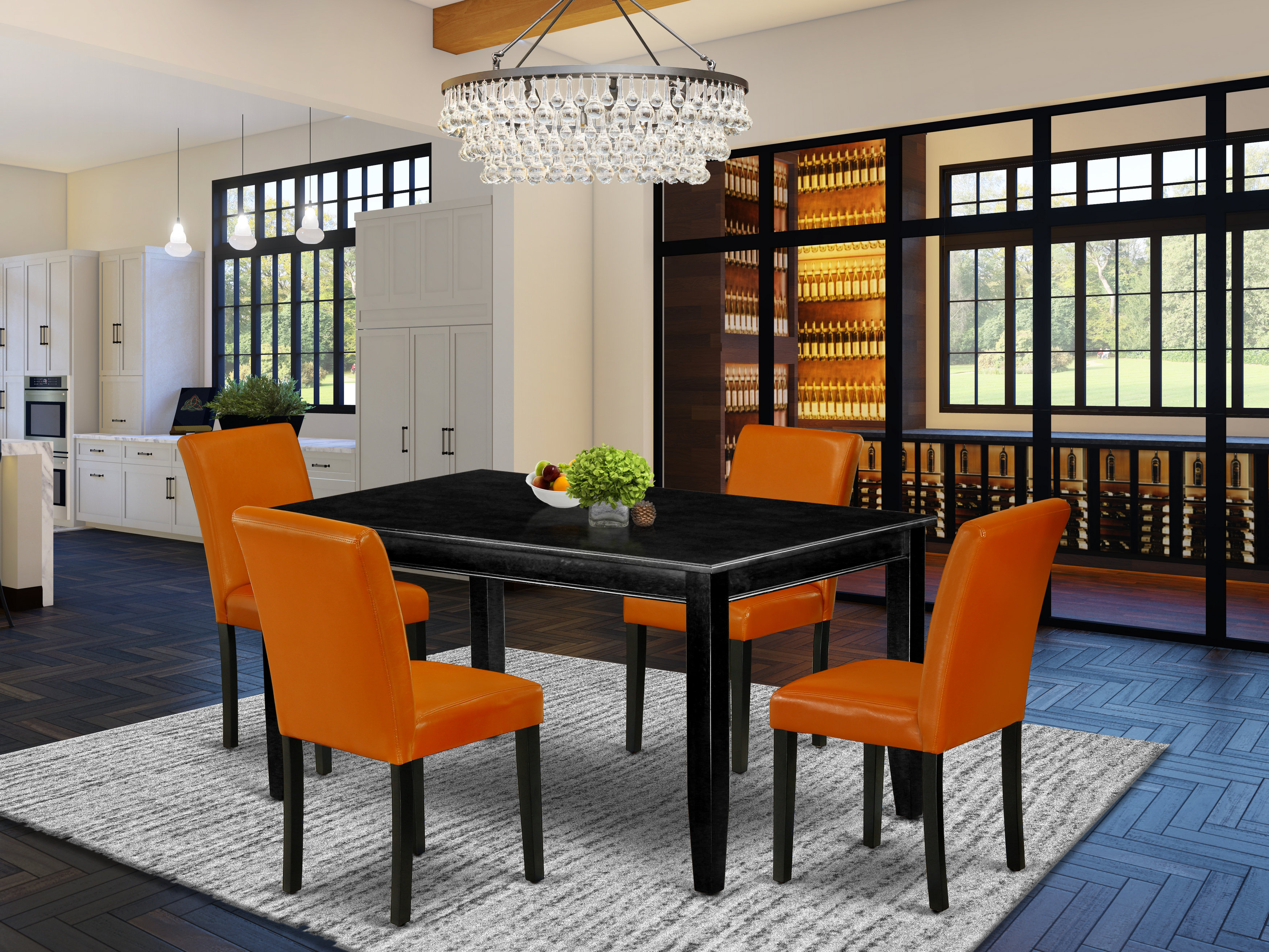 Alcott Hill Marva 4 - Person Rubberwood Solid Wood Dining Set - Wayfair ...