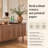 71" Sideboard Cabinet with Doors and Shelves - Cabinet for Living Room, Bedroom, Entryway and Office Credenza. Kitchen Buffet, Modern Media Console Table with Storage (Walnut))-886670611-886670609