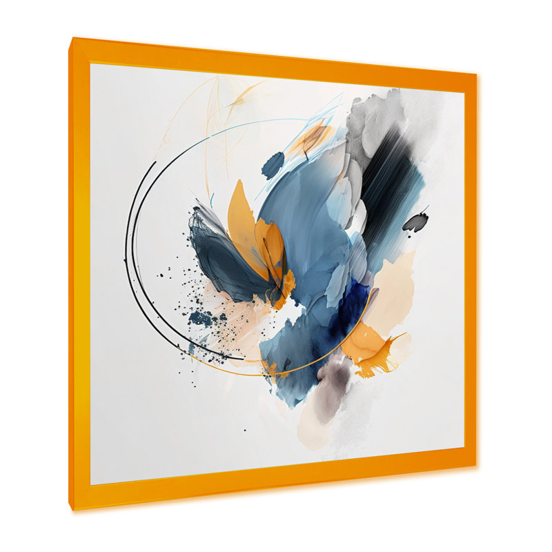 «Abstract Shapes Modern Artwork II», reproduction d'art sur toile abstraite, Encadrement doré, L 30 po x H 30 po