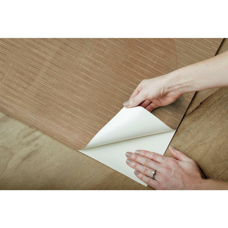 Rouleau de papier peint adhésif L 18,5 pi x l 20,5 po, Brun