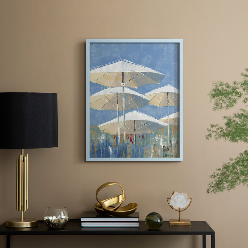 Cristal 2, reproduction d'art encadrée - bois massif, H 21 po x l 17 po, Bleu