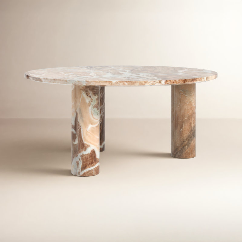 Izel Single Coffee Table, Brown/White