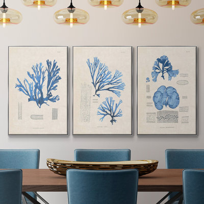 " Blue Marine Algae IV " 3 - Pieces