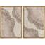 2 pièces, impression de bois de chêne beige, forêt, anneau, neutre, art minimaliste, décor de ferme moderne sur toile-92285291-92285290
