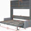 Grand lit escamotable mural avec canapé, gris-408026210