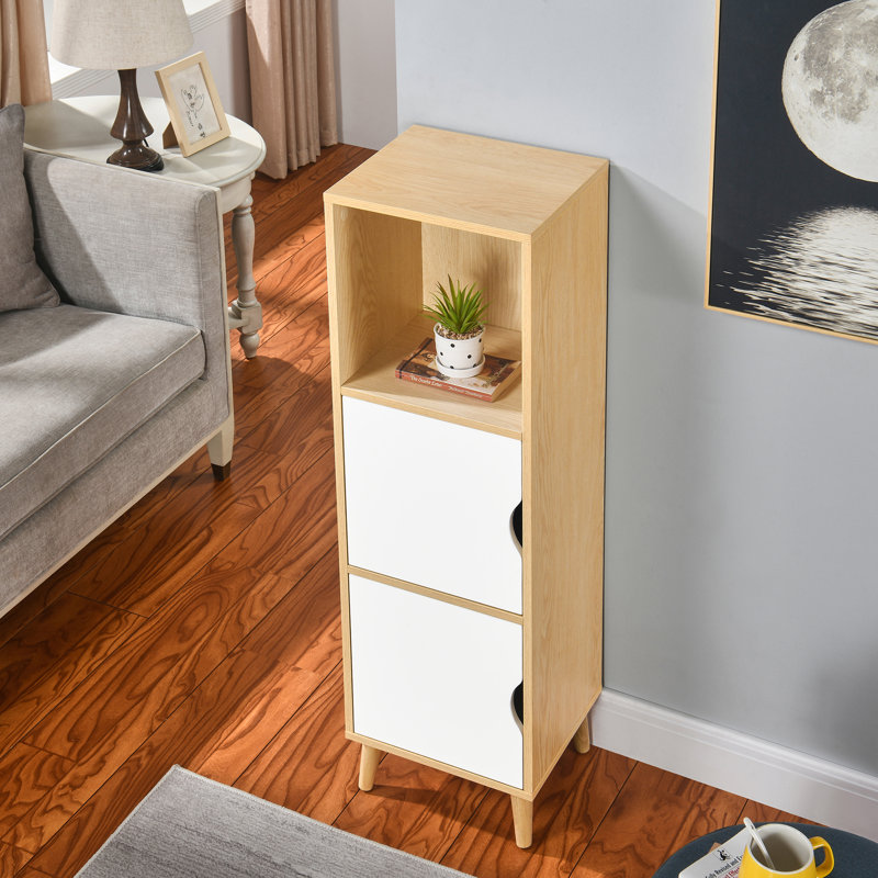 Kaddence Storage Bookcase, White/Wooden