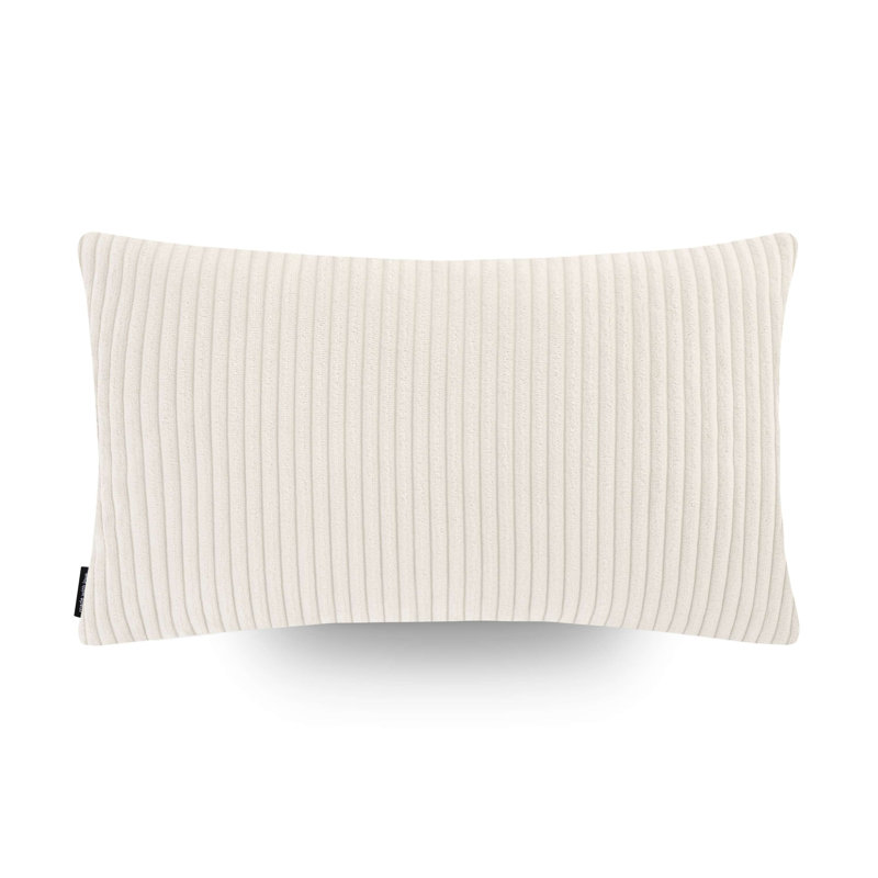 Lia Cushion Cover, White, 30cm H x 50cm W, Rectangular