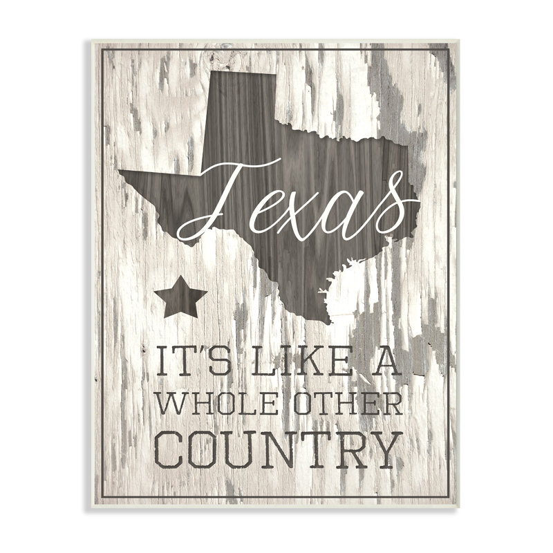 «Texas», impression, H 15 po x l 10 po, Plaque murale