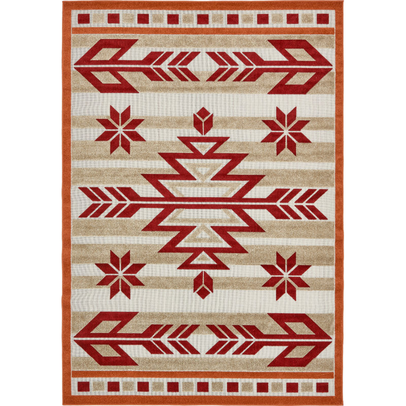 Lochbuie Geometric Indoor / Outdoor Rug, Rectangle 7' x 10'