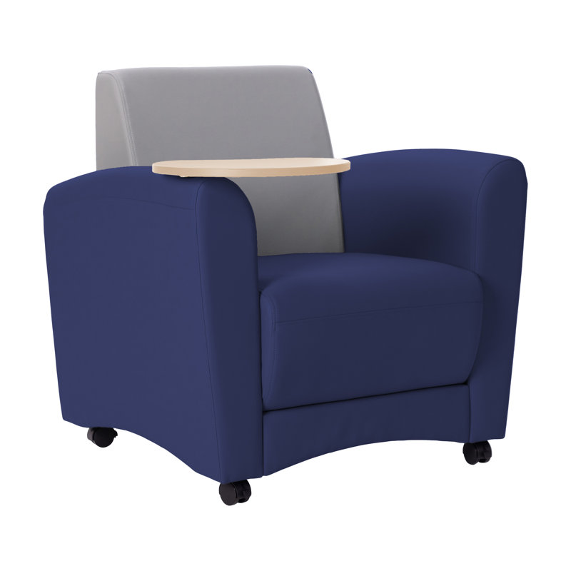 Chaise rembourrée Pro Series, Gris / bleu marine / grain d'érable