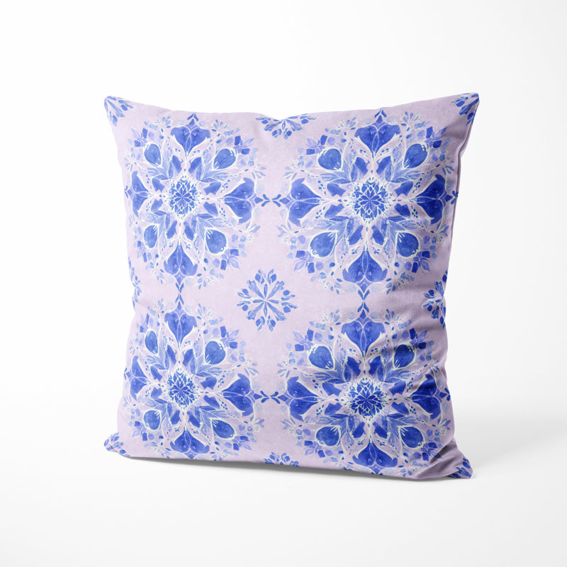Coussin abstrait abstrait - Coussin Boho Mandala, H 18 po x l 18 po