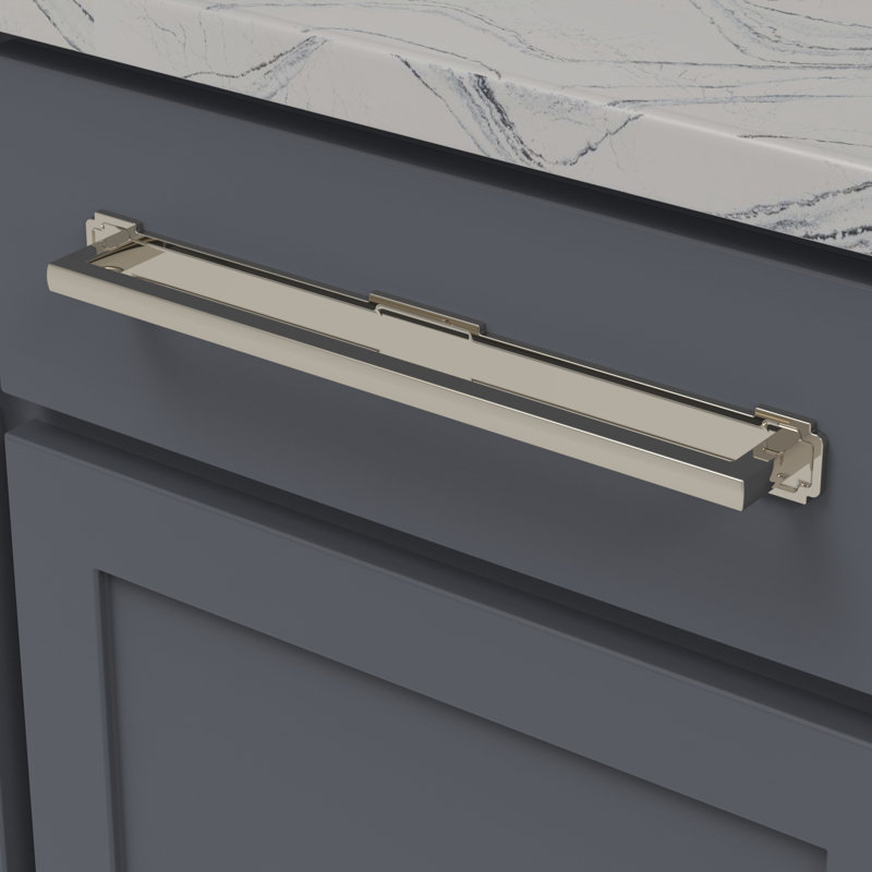 Coventry Collection Pull Backplate - Cabinet Pull - Transitional Hardware for Drawers & Cabinets, Polished Nickel, 3-3/4"