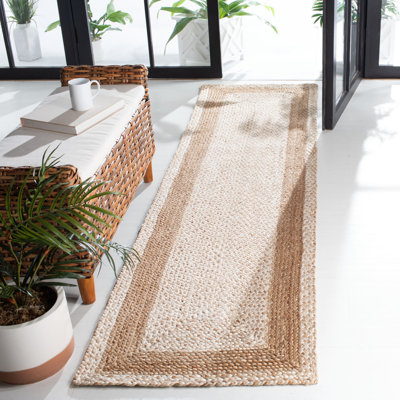 Tapis en jute et coton à tissage plat Chenoweth