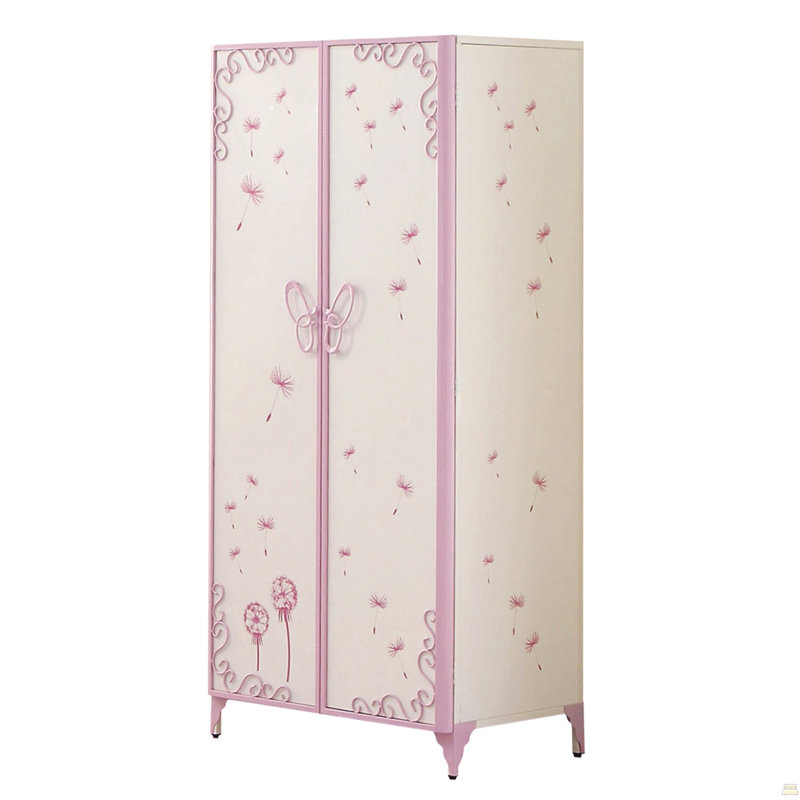Garde-robe en cuir à finition mauve