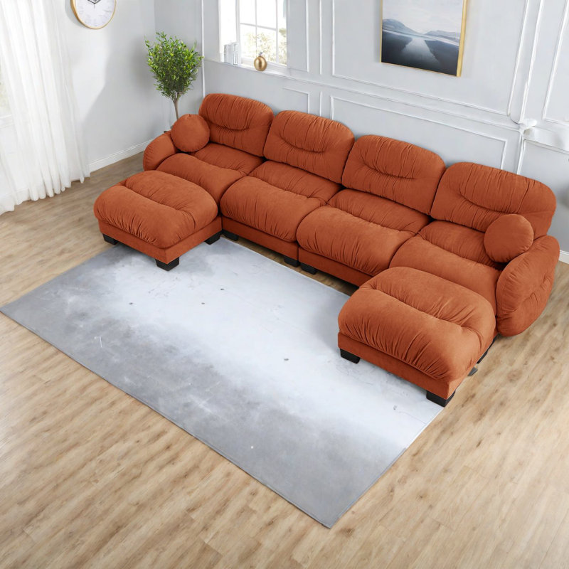 Canapé modulaire en chenille 4 places