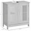 Armoire moderne sous le lavabo avec 2 portes, armoire de salle de bain piédestal sous le lavabo, meuble-lavabo avec tablettes réglables, armoire moderne, armoire de salle de bain, armoire grise