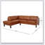 Canapé modulaire en cuir cognac
