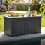 Banc de rangement pour terrasse et jardin à double paroi 260 gallons avec résine à double paroi, L 68 po-128989519