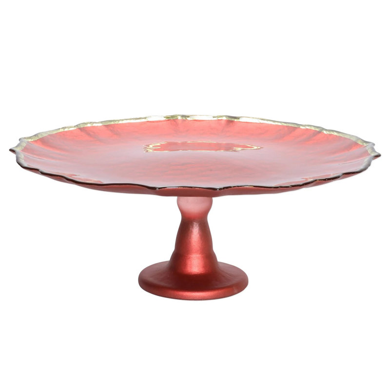 Présentoir à gâteaux baroque en verre
