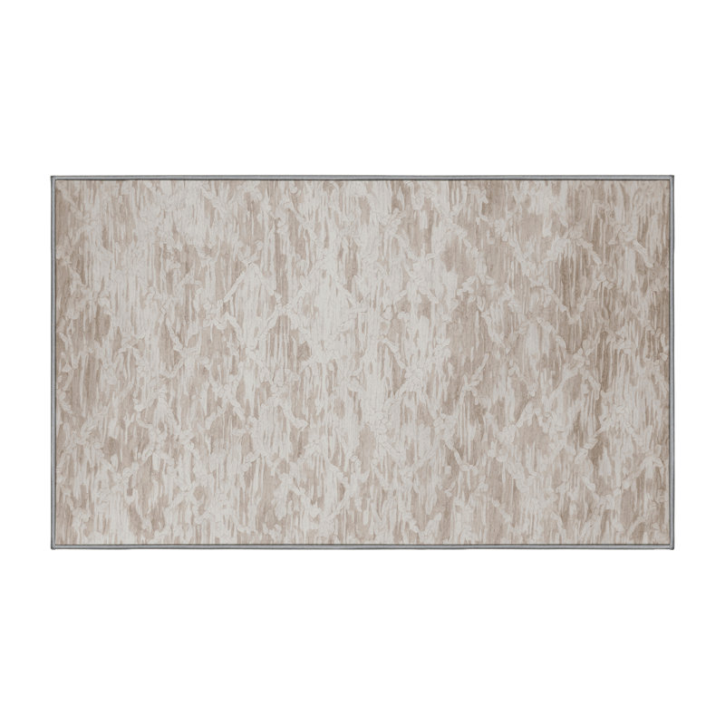 Tapis gris lavable à la machine, Rectangle de 5 pi x 8 pi