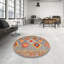 Tapis de zone rouge/jaune/rose contemporaine-1510525669