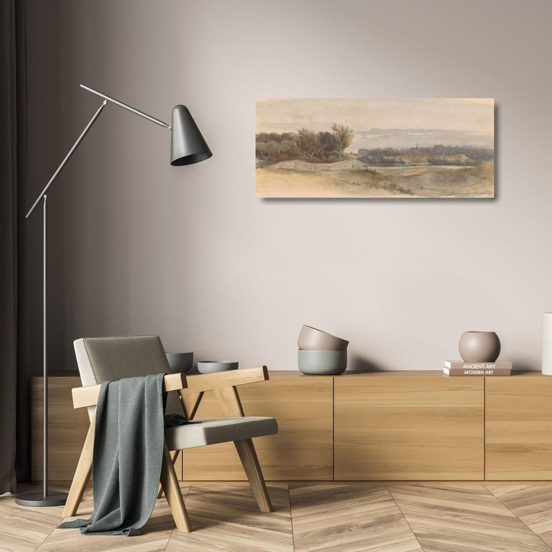 "Paysage panoramique" par Johan Hendrik Weissenbruch - Art mural sur toile tendue avec châssis, H 24 po x l 17 po