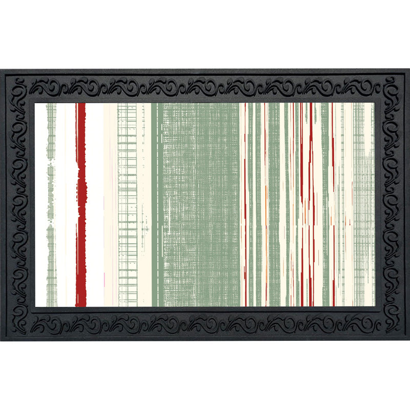Paillasson rouge et vert