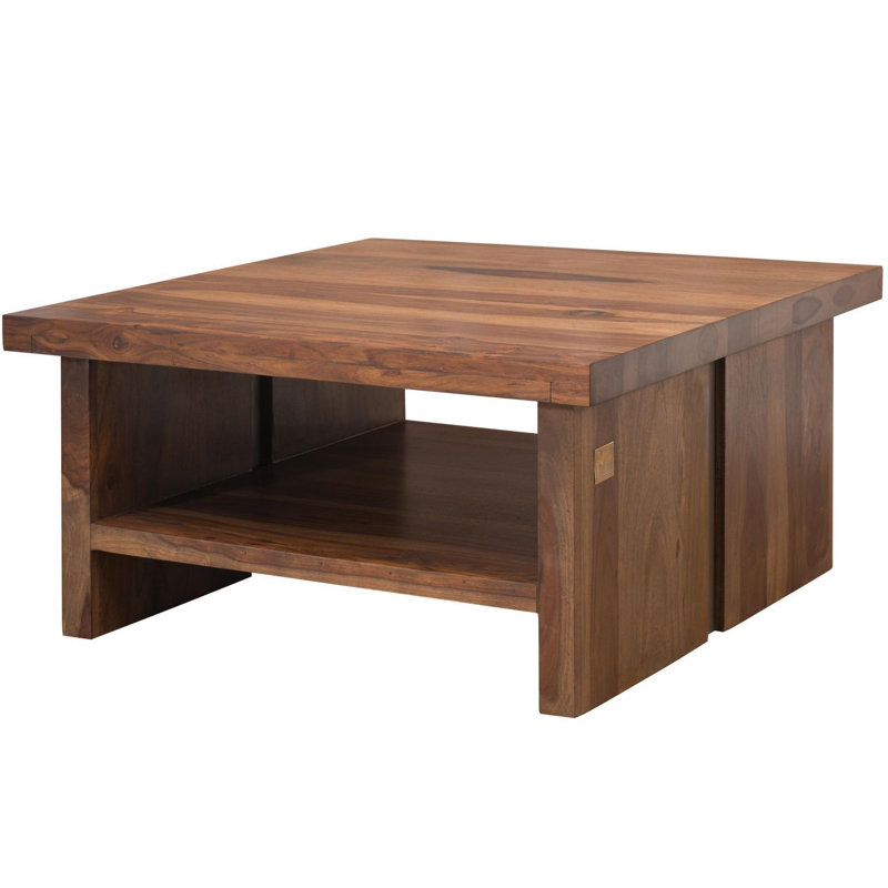 Sydney Solid Wood Solid Wood Sled Coffee Table with Storage
