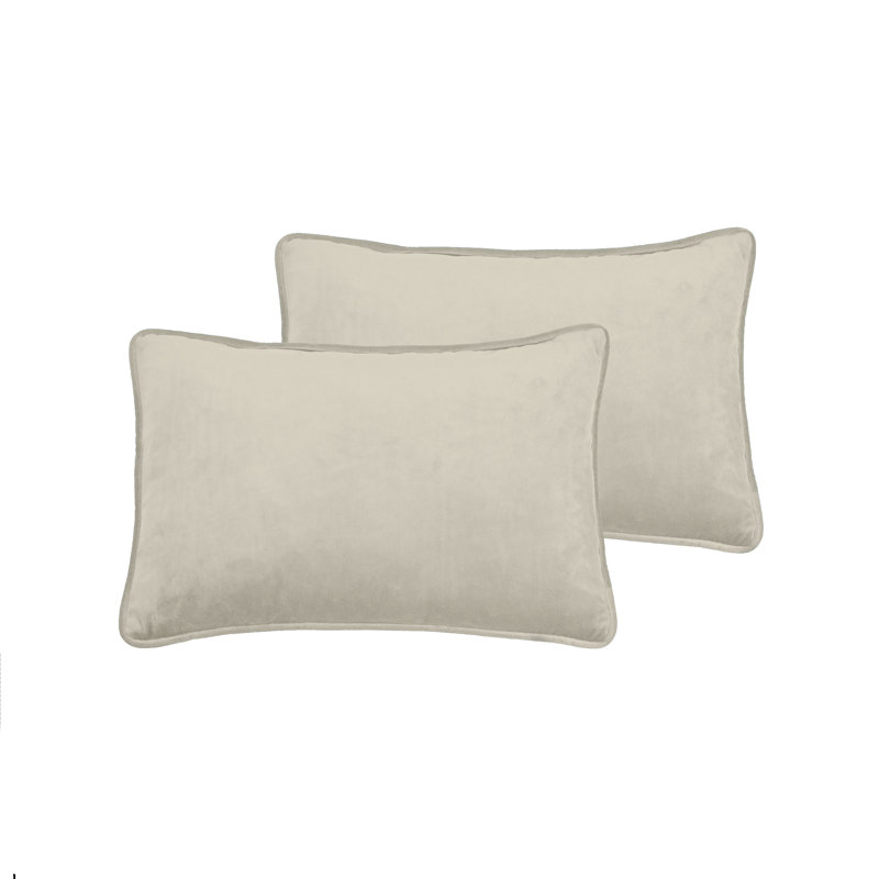Housse et insert de coussin en velours , 13 po x 19 po, Vert